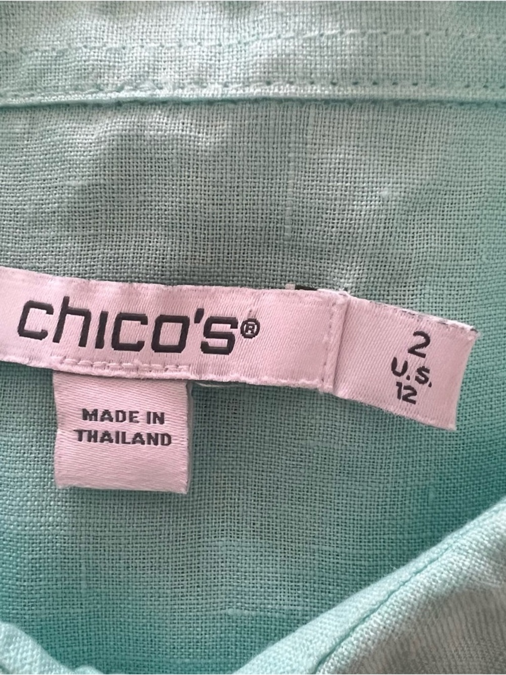Chicos 100% Linen Breezy Button Up - Picture 6 of 6